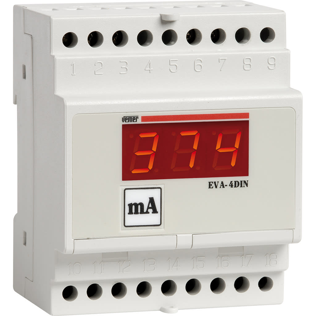 VEMER - EVA-4DIN AMPER. 1ACC 115/230VAC