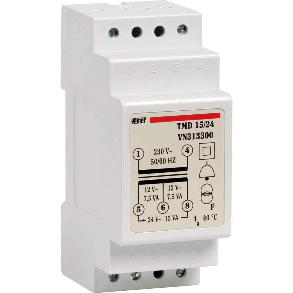 VEMER - TMD 15/24 TRASF. 15VA DIS.230/0-12-24VAC