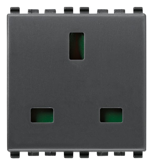 VIMAR - PRESA SICURY 2P+T 13A INGLESE GRIGIO