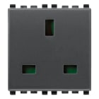 VIMAR - PRESA SICURY 2P+T 13A INGLESE GRIGIO