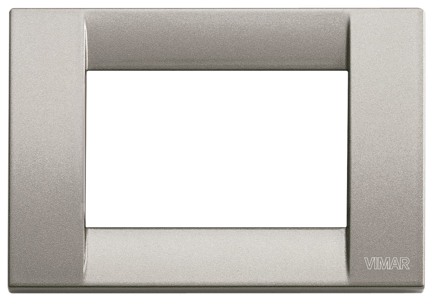 VIMAR - PLACCA CLASSICA 3M TITANIO METALL.