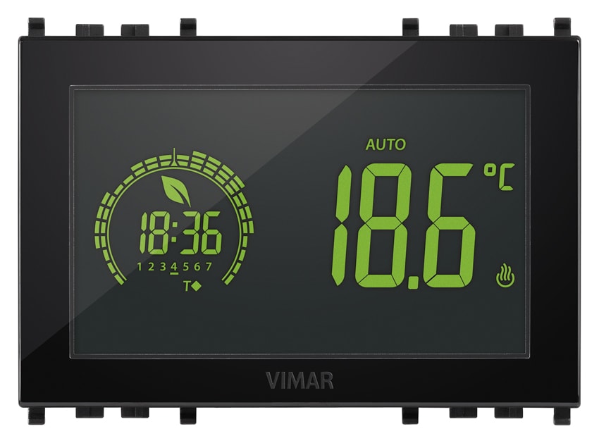 VIMAR - CRONOTERMOSTATO TOUCH 3M 120-230V NERO