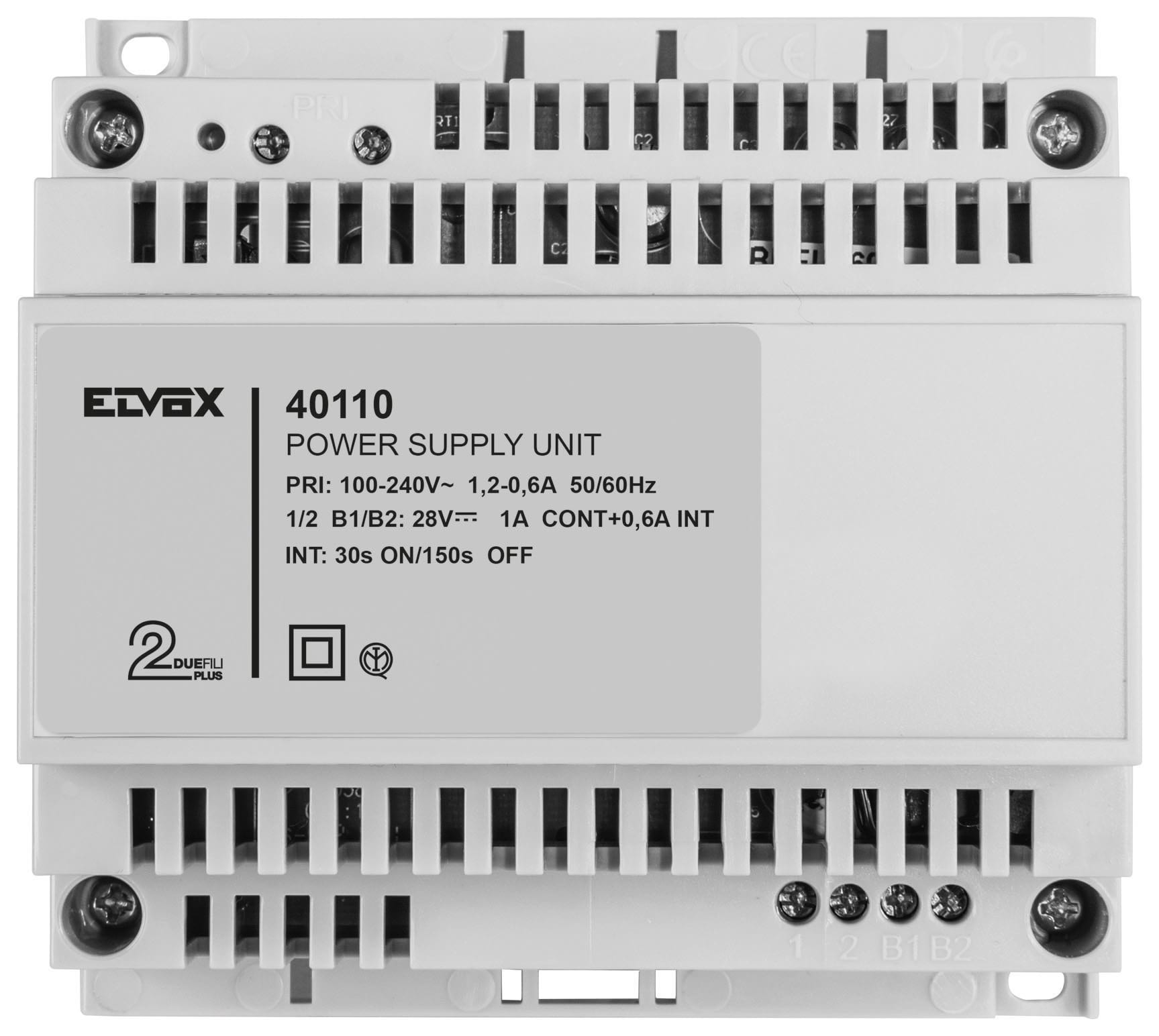 VIMAR - Alimentatore per Videocitofonia 2 Fili 28 Vdc 1,6A su Guida Din 6 Moduli 17,5 Mm