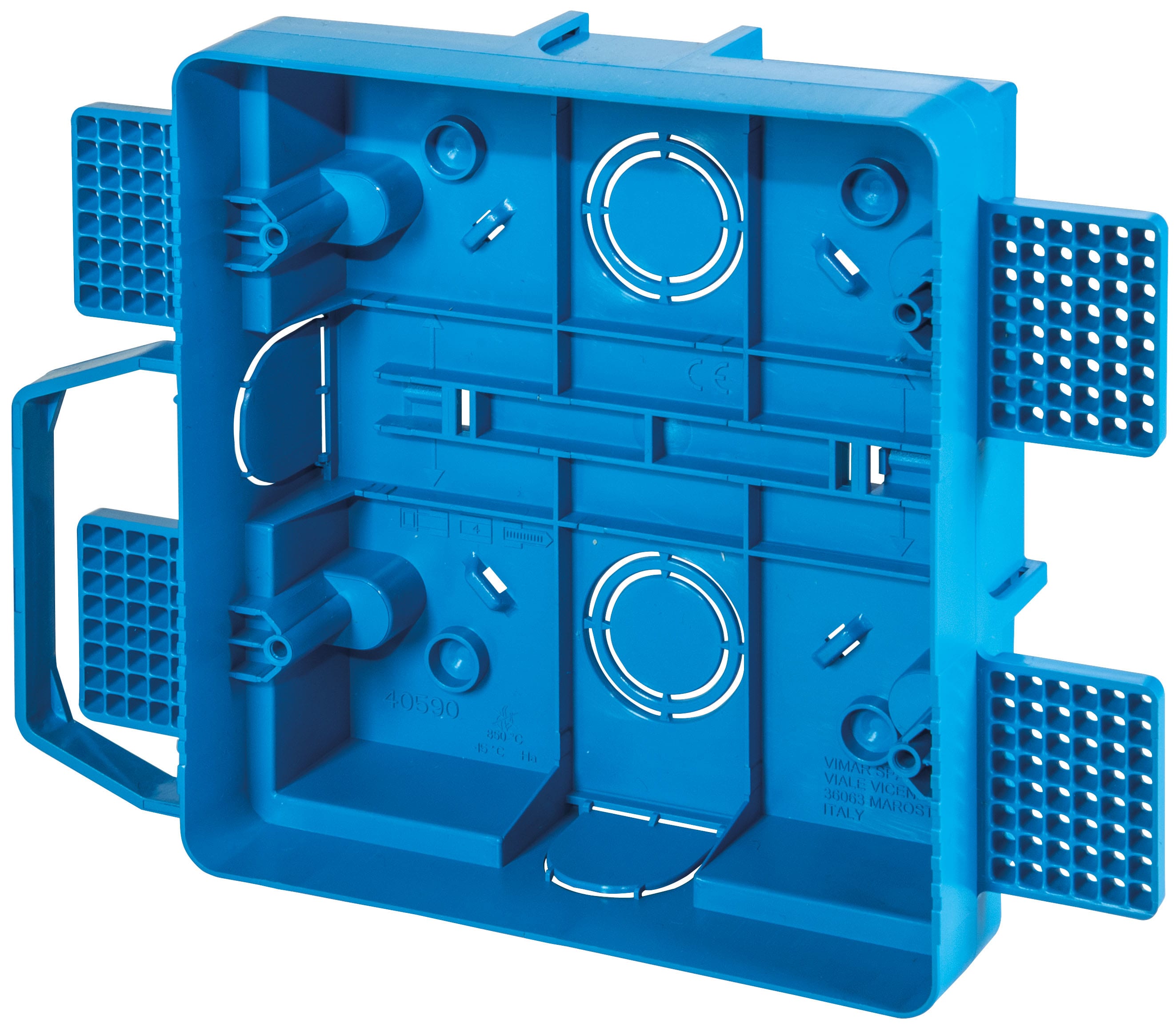 VIMAR - Scatola da Incasso per Videocitofoni Serie Tab 5 Up - Azzurro, Pareti Leggere e Muratura, GW 850°C