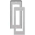 VIMAR - Adattatore Universale Grigio con Cornice Parapioggia per Targa Pixel 2 Moduli su Altre Scatole da Incasso