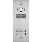 VIMAR - Placca Steely 2F+ A/V 2 Pulsanti Acciaio Inox Moduli Audio Video