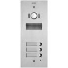 VIMAR - Placca Steely 2F+ A/V 3 Pulsanti Acciaio Inox Moduli Audio Video