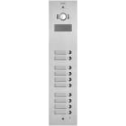 VIMAR - Placca Steely 2F+ A/V 10 Pulsanti Acciaio Inox Audio Video 4 Moduli