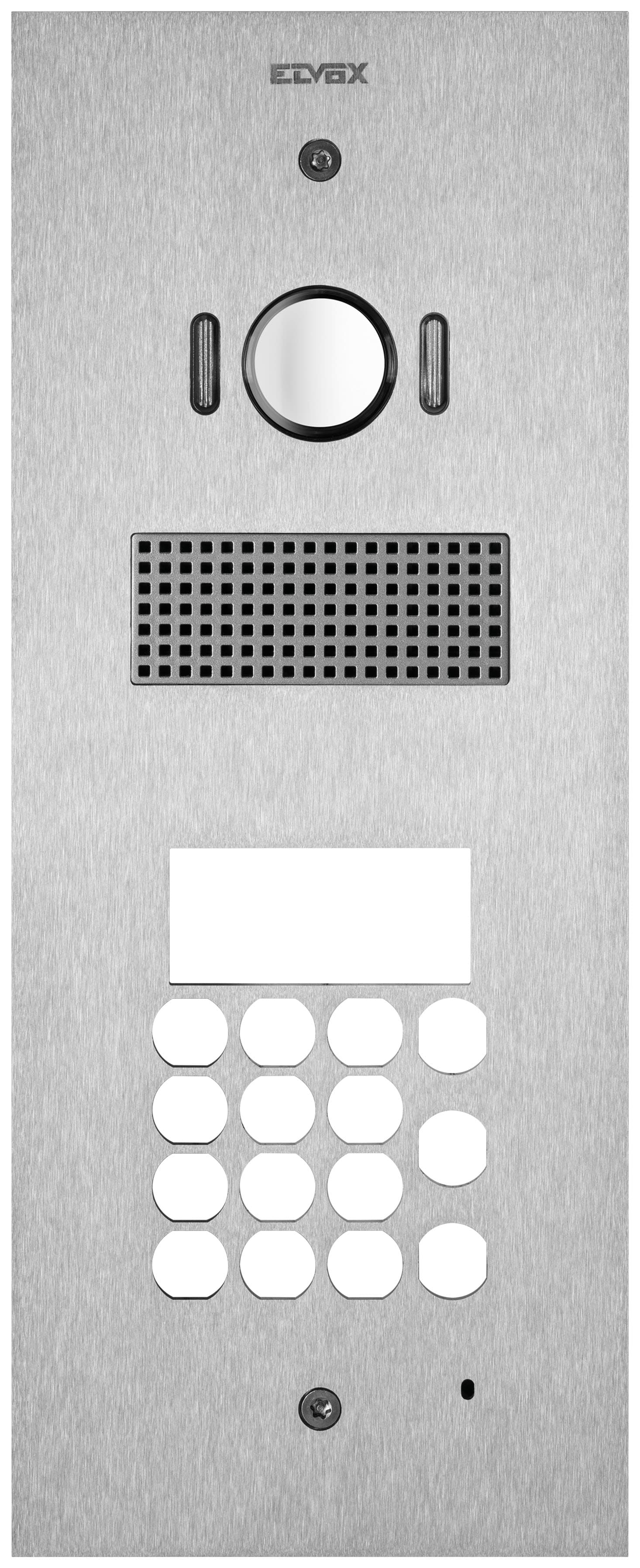 VIMAR - Placca Steely 2F+ A/V Tastiera Acciaio - Moduli Unità Elettroniche Alfanumeriche Due Fili Plus, Acciaio Inox