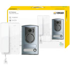 VIMAR - Kit Citofonico Monofamiliare Due Fili Plus con Citofono Tab Jr, Targa Audio 13F1, Placca Audio e Video 13K1, Tasto 1300 R131 e Alimentatore 40100