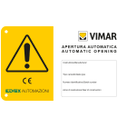 VIMAR - Cartello Segnaletico Avvertenza Cancello Automatico