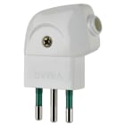 VIMAR - Spina 2P+T 10A S11 90° Bianco - Squadra Profilo Sicury 2P+T 10A 250V Uscita Cavo 90° Bianco