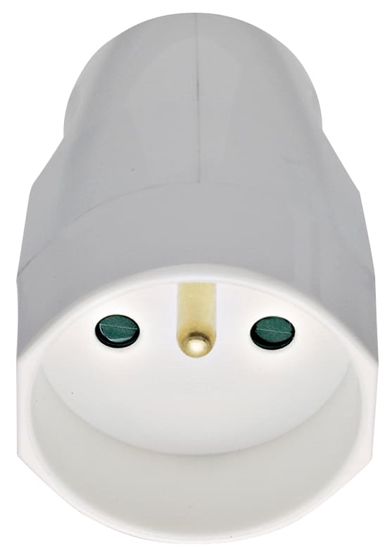 VIMAR - Presa Mobile Sicury 2P+T 16A Standard Francese Uscita Cavo Assiale Bianco