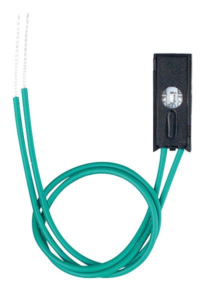 VIMAR - Unità LED Segnalazione Verde 110-250V 0,4W - Comandi Allineati Assiali, Inserimento Frontale, Serie/Parallelo, Lampade Incandescenza/Alogene