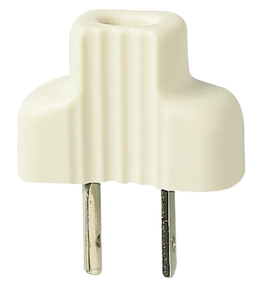 VIMAR - Spina Polarizzata 2P 6A 24V Uscita Cavo Assiale Avorio Spinotti Piatti Interasse 12,4 Mm Per Prese 16345 14332 08198