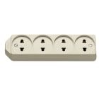 VIMAR - Presa Mobile Multipla 4 Uscite Avorio 2P 15A 250V Euroamericano