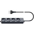 VIMAR - Presa Multipla Universale 4 Uscite Sicury Standard Italiano 16A 250V, Cavo 2M 3 Conduttori 1,5mm2, Spina 16A S17, Potenza Massima 3680W