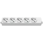 VIMAR - Presa Multipla Universale Bianco 5 Uscite Sicury Standard Italiano 2P+T 16A 250V Potenza Massima 3680W