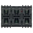 VIMAR - Comando KNX Sicuro 6 Pulsanti LED RGB Intensità Regolabile Tasti Intercambiabili Arké Plana - 3 Moduli