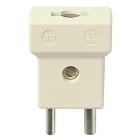 VIMAR - Spina Polarizzata 2P 6A 24V Avorio Uscita Cavo Assiale Serracavo Spinotto Ø 3 Mm 4 Mm Interasse 12,4 Mm Prese 16301 14331 08159 10159