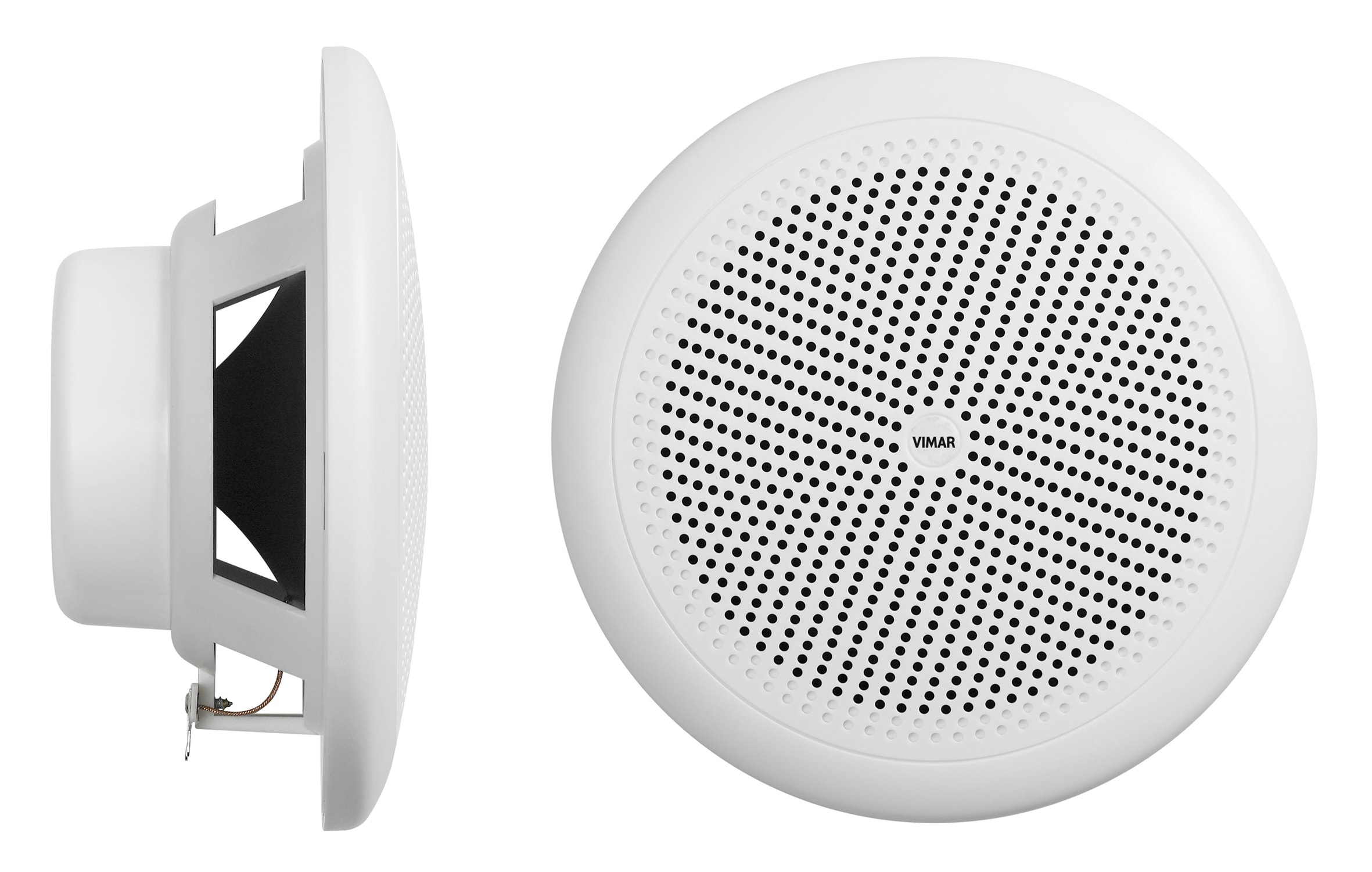 VIMAR - Diffusore Sonoro Passivo IP55 8 Ohm 30W per Installazione su Pareti e Controsoffitto