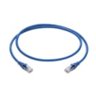 VIMAR - Cordone di Permutazione RJ45 Cat6 U/UTP 2M Blu - Cavo a 4 Coppie 24 AWG, Guaina PVC