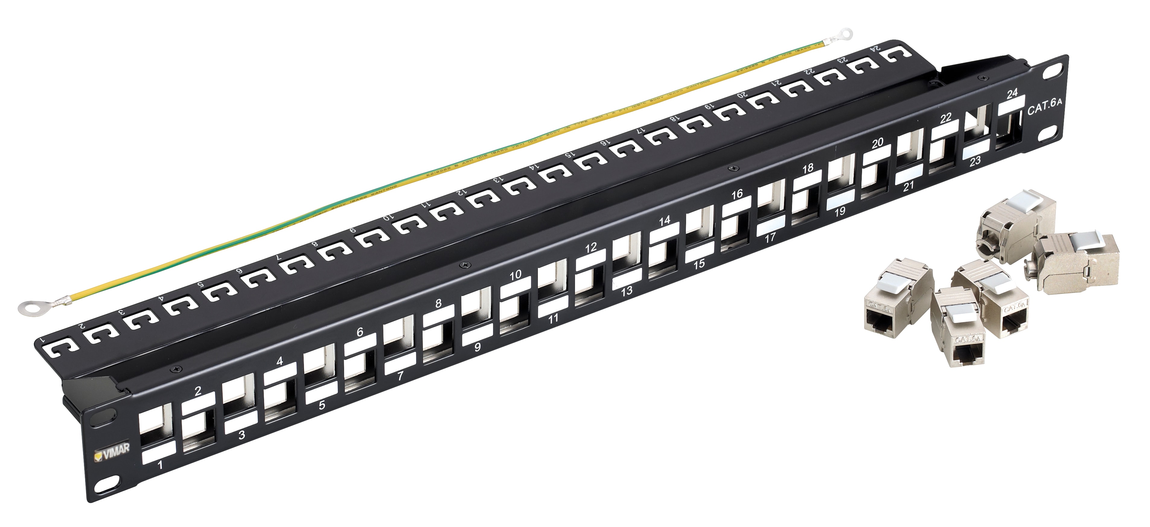 VIMAR - PANNELLO 24 RJ45 CAT6A FTP 1U