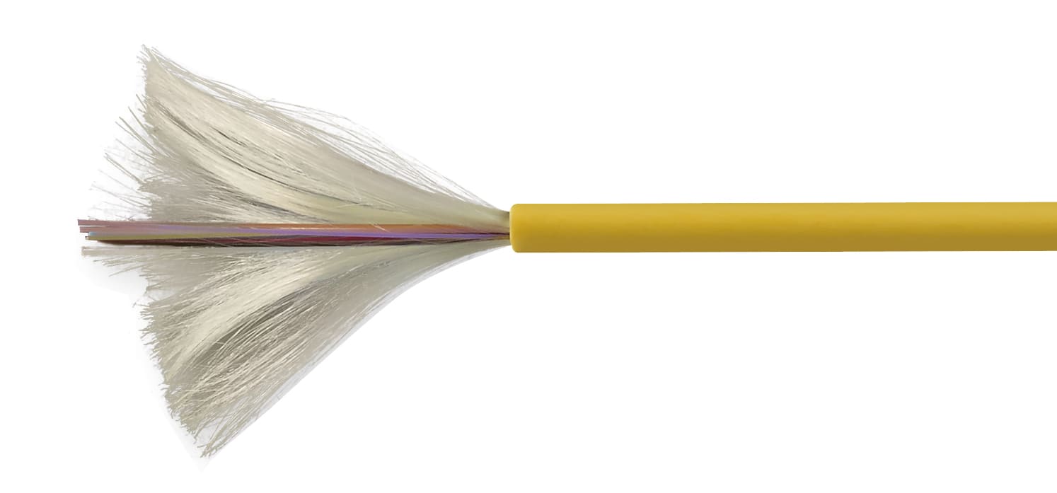 VIMAR - Cavo Fibra Ottica Monomodale 8 Fibre 9/125 Os2 Giallo 500M - Bobina 500M Lszh Cpr Eca U0 400 V