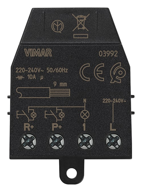 VIMAR - Modulo Relè Magnetico con Reset e Segnalazione Luminosa, 10A, 220-240V~