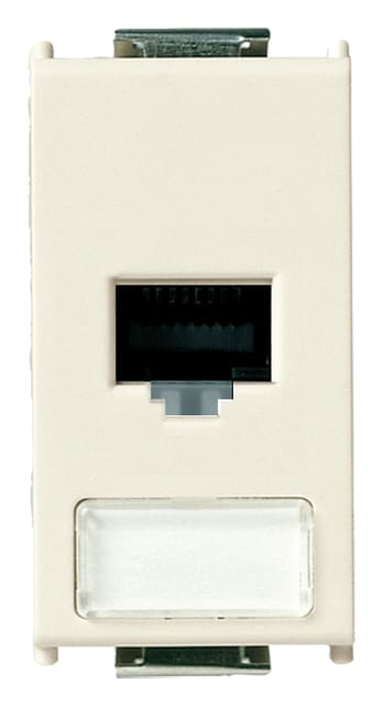 VIMAR - Presa RJ45 Netsafe Cat5E UTP - Connettore Universale T568A/B, 8 Contatti, Morsetti Senza Utensile - Modulo Speciale