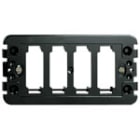 VIMAR - Supporto 4 Moduli Standard con Viti per Scatole Incasso Rettangolari Unificate 4 Moduli Nero