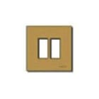 VIMAR - Placca Alluminio Bronzo 2 Moduli Standard Scatole Incasso Rotonde Ø 60 Mm Fissaggio Scatto Supporto 08502