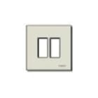 VIMAR - Placca Alluminio Scatto Oro 2 Moduli Standard Ø 60 Mm Supporto 08502