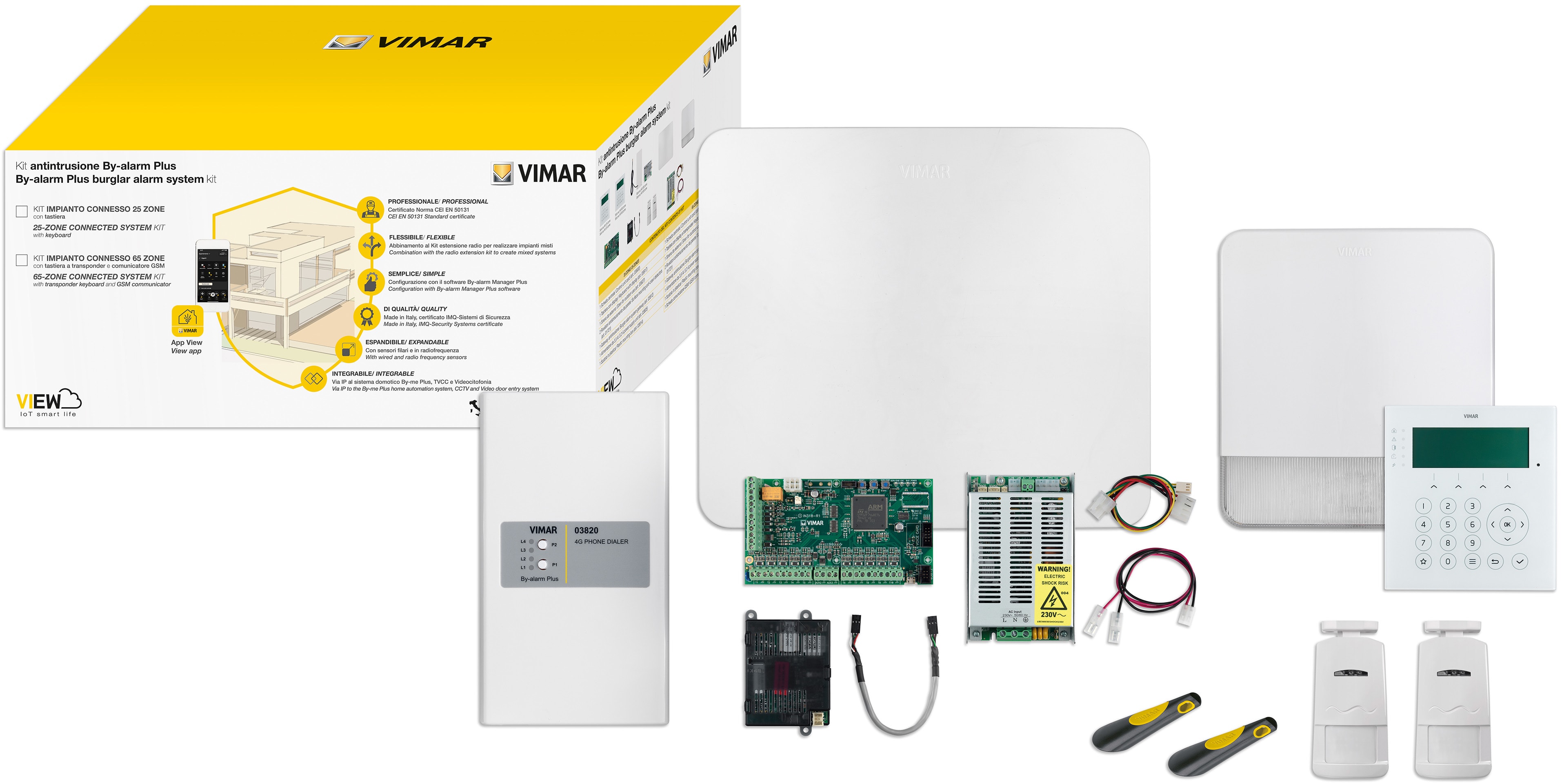 VIMAR - BY-ALARM PLUS KIT 65 ZONE+GATEWAY IP/GSM