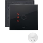 VIMAR - Placca Elettronica 3 Moduli Nero Diamante IP55 con Lettore Transponder Esterno