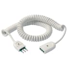 VIMAR - Cavo Prolunga Estensibile 3G0,75 5M Bian - Cordone Prolungatore 5 Metri H05Vvh8-F Spina 2P+T 10 A 250 V~ Presa Sicury Potenza 1300 W