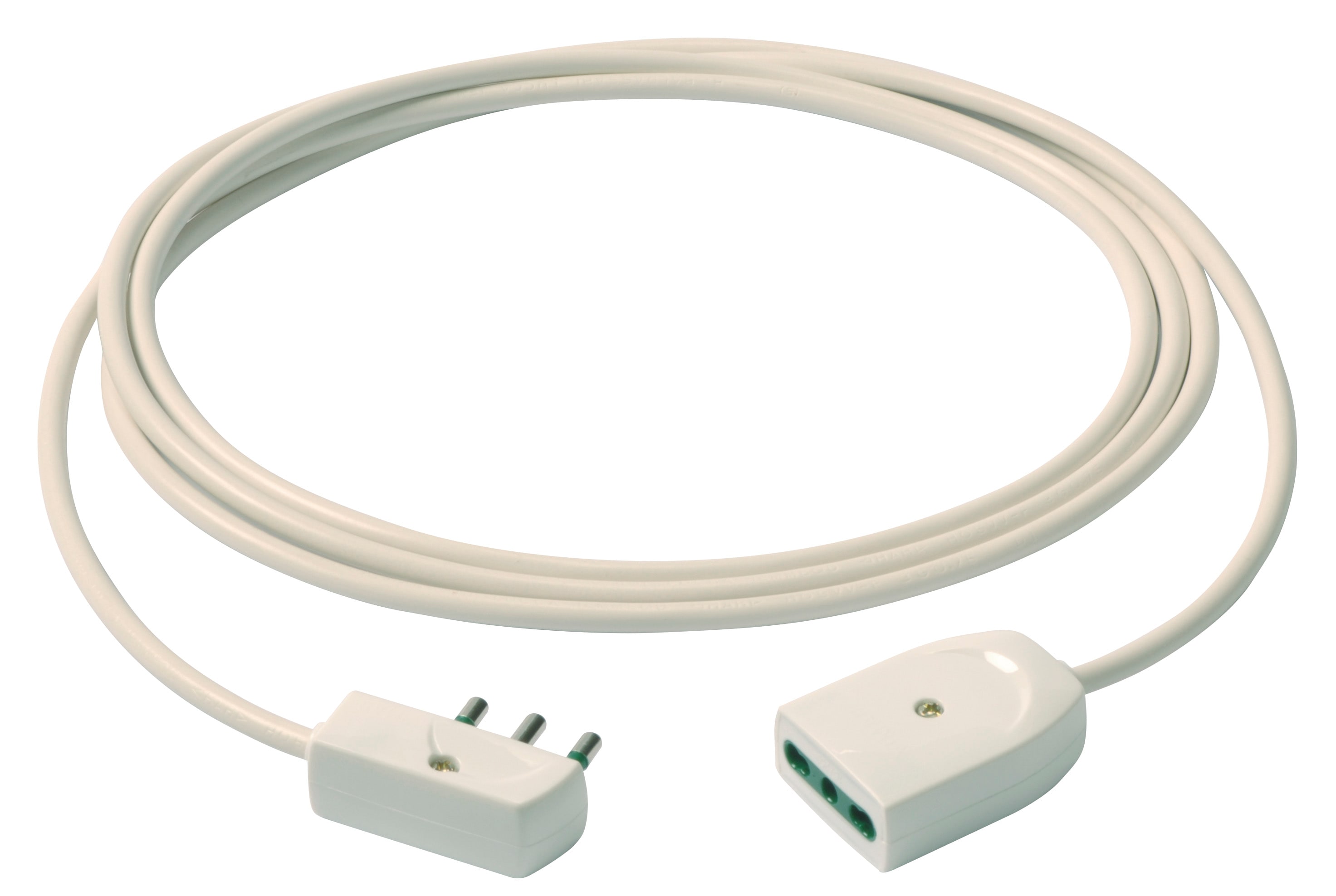 VIMAR - Cavo Prolunga 3G1+Spina Piatta 5M Bianco - Cordone Prolungatore Lineare 5 Metri, H05Vv-F, 16 A 250 V~ Standard Italiano, Sicury, Potenza 3680 W