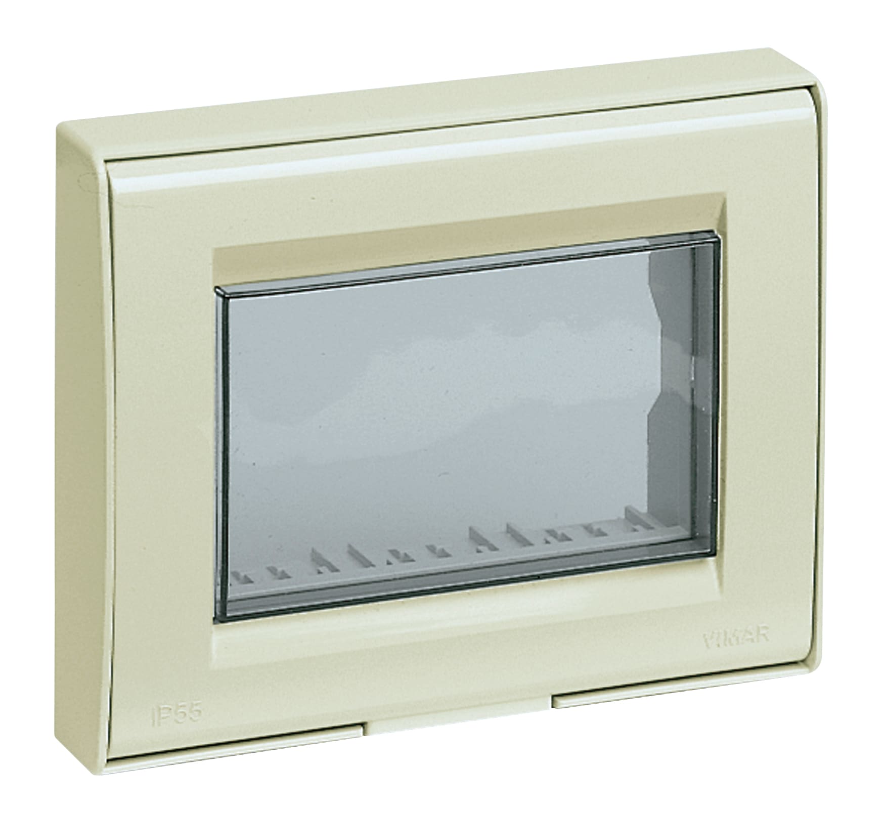 VIMAR - Calotta IP55 Avorio per Apparecchi 3 Moduli Idea/Speciali 8000 con Adattatori 08491, Scatola 13731/Incasso Unificata