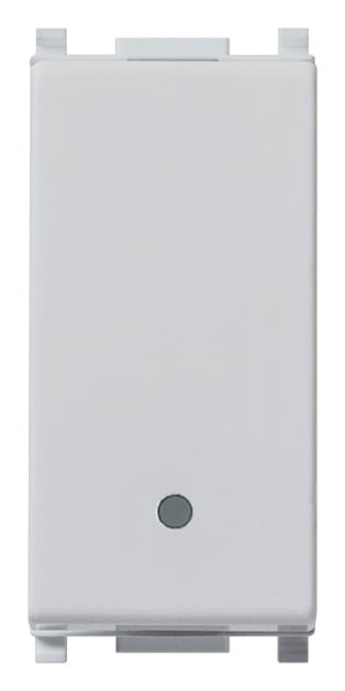 VIMAR - Interruttore 1P 10Ax Silver Illuminabile Tasto Sostituibile Max 100 W Per Lampade Con Alimentatore Integrato
