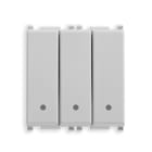VIMAR - Interruttori Silver Illuminabili 1P 20Ax 250V~ 2 Moduli Max 250W Lampade Alimentatore Integrato Iec 60669-1:2017