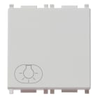 VIMAR - Pulsante 1P 10A Luce 2M Silver Simbolo Illuminabile Tasto Sostituibile 2 Moduli
