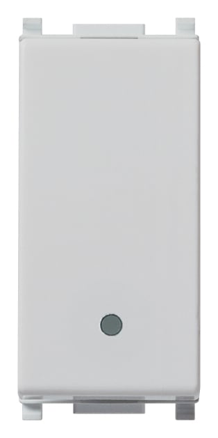 VIMAR - Pulsante 1P 10A Silver Illuminabile Tasto Sostituibile 250 V~