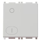 VIMAR - Interruttore 2P 16Ax 2M Silver Illuminabile Tasto Sostituibile 2 Moduli 200 W Per Lampade Con Alimentatore Integrato