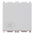 VIMAR - Interruttore 2P 20Ax Illuminabile Simbolo Water/Heater Silver 2 Moduli 250 W Per Lampade Con Alimentatore Integrato