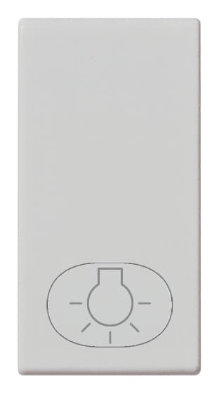 VIMAR - Tasto Intercambiabile 1 Modulo Simbolo Luce Illuminabile Silver