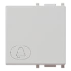 VIMAR - Tasto Intercambiabile 2 Moduli Simbolo Campanello Illuminabile Silver