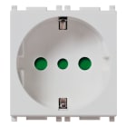VIMAR - Presa Sicury 2P+T 16A 250V Standard Italiano Tipo P30 Contatti Di Terra Laterali E Centrale Silver 2 Moduli