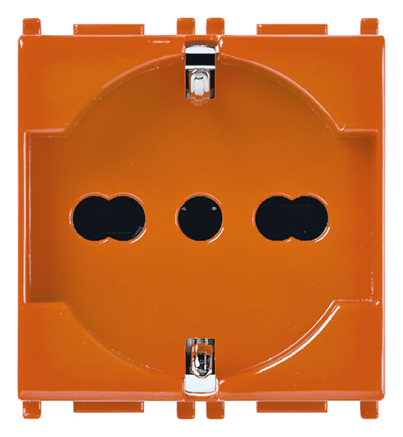 VIMAR - Presa Antibatterica Arancio Sicury Universale Standard Italiano P40 - 2 Moduli