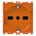 VIMAR - Presa Antibatterica Arancio Sicury Universale Standard Italiano P40 - 2 Moduli