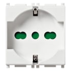 VIMAR - Presa Universale Antibatterico Sicury Standard Italiano P40, 16A 250V~ Bianco - 2 Moduli